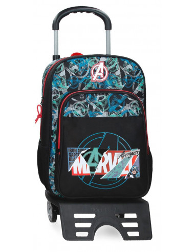 49723T1 MOCHILA ADAP.38CM. C/CARRO MARVEL SHIELD